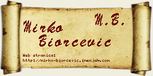 Mirko Biorčević vizit kartica